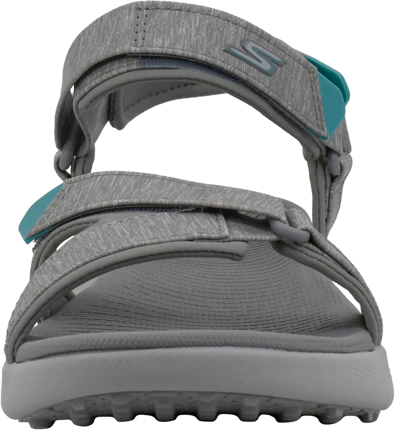 imageSkechers Womens 600 Spikeless Golf Sandals ShoeGreyTurquoise