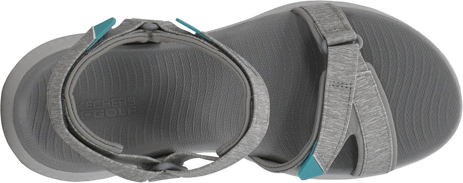 imageSkechers Womens 600 Spikeless Golf Sandals ShoeGreyTurquoise