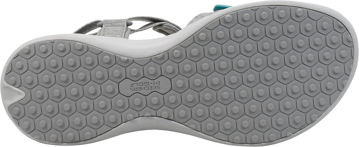 imageSkechers Womens 600 Spikeless Golf Sandals ShoeGreyTurquoise