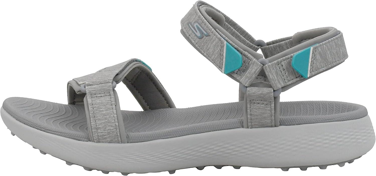 imageSkechers Womens 600 Spikeless Golf Sandals ShoeGreyTurquoise