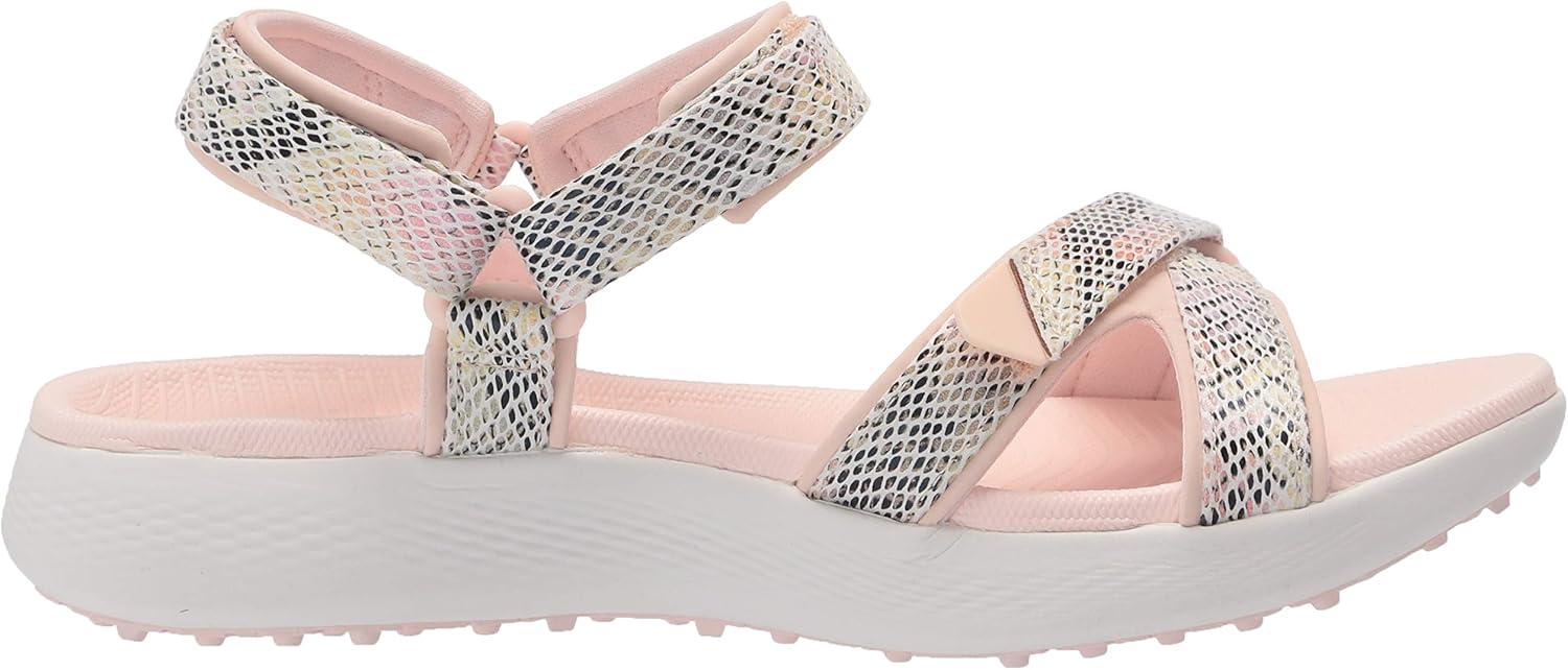 imageSkechers Womens 600 Spikeless Golf Sandals ShoeLight PinkMulti Snake Print