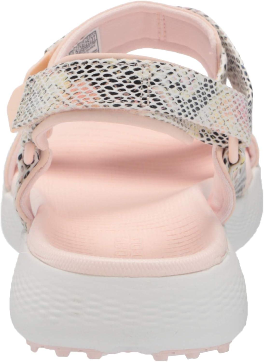 imageSkechers Womens 600 Spikeless Golf Sandals ShoeLight PinkMulti Snake Print