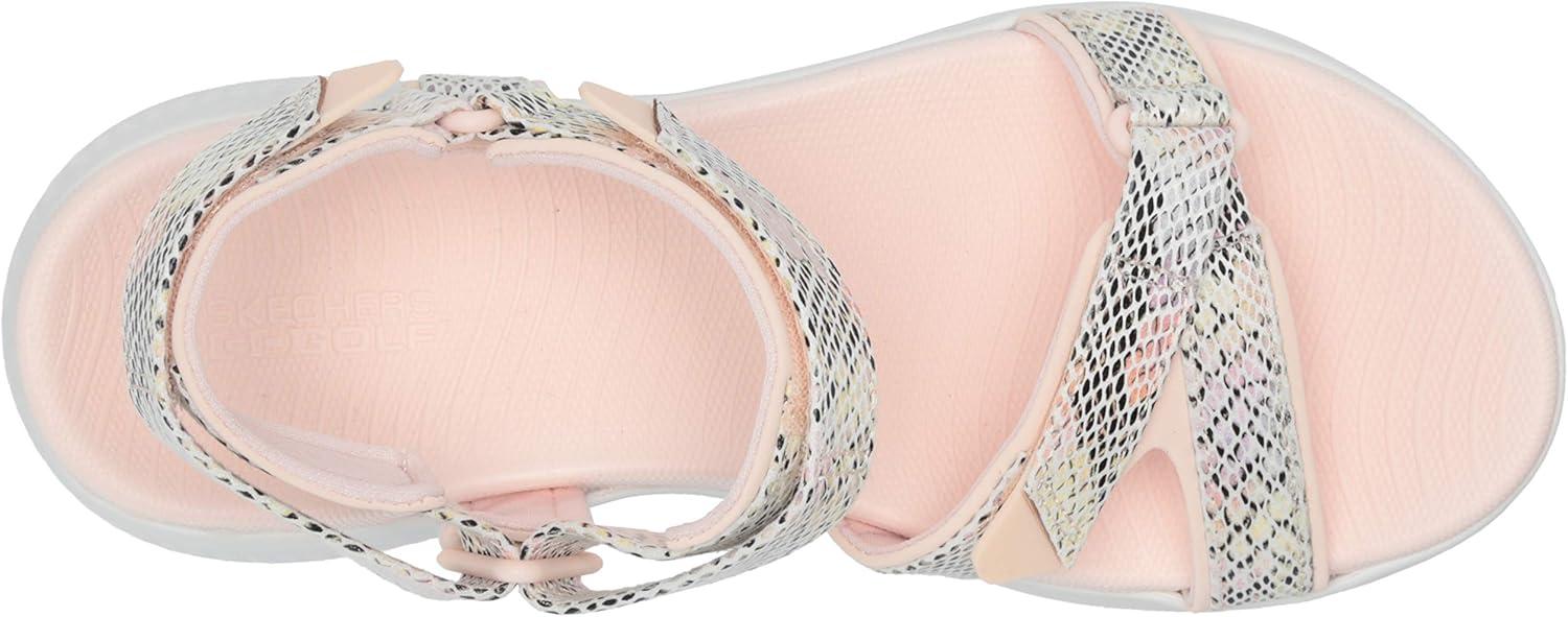 imageSkechers Womens 600 Spikeless Golf Sandals ShoeLight PinkMulti Snake Print