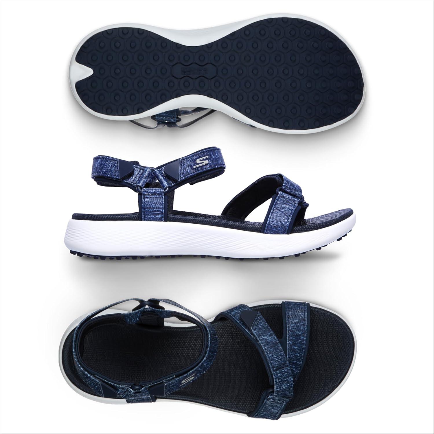 imageSkechers Womens 600 Spikeless Golf Sandals ShoeNavyWhite