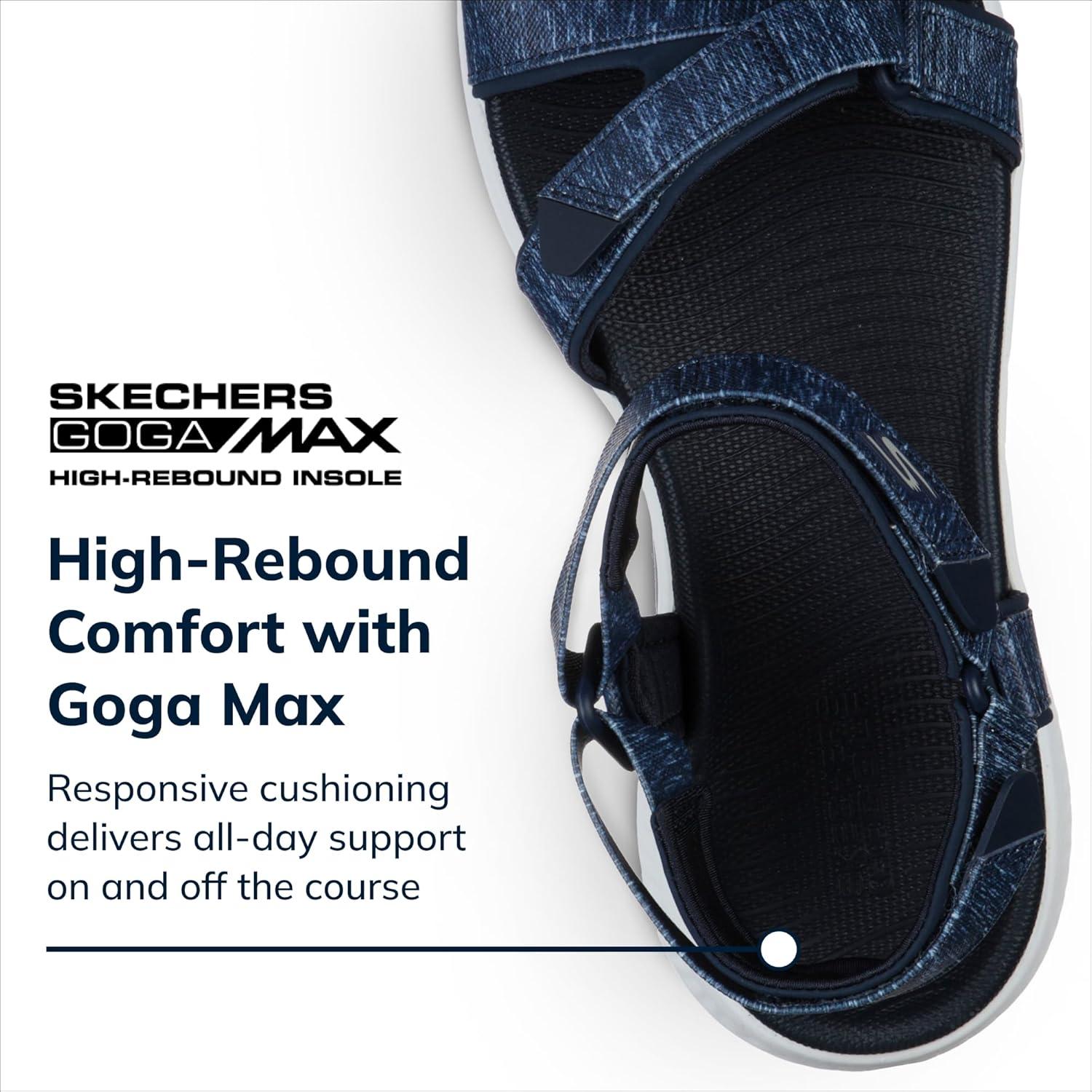 imageSkechers Womens 600 Spikeless Golf Sandals ShoeNavyWhite