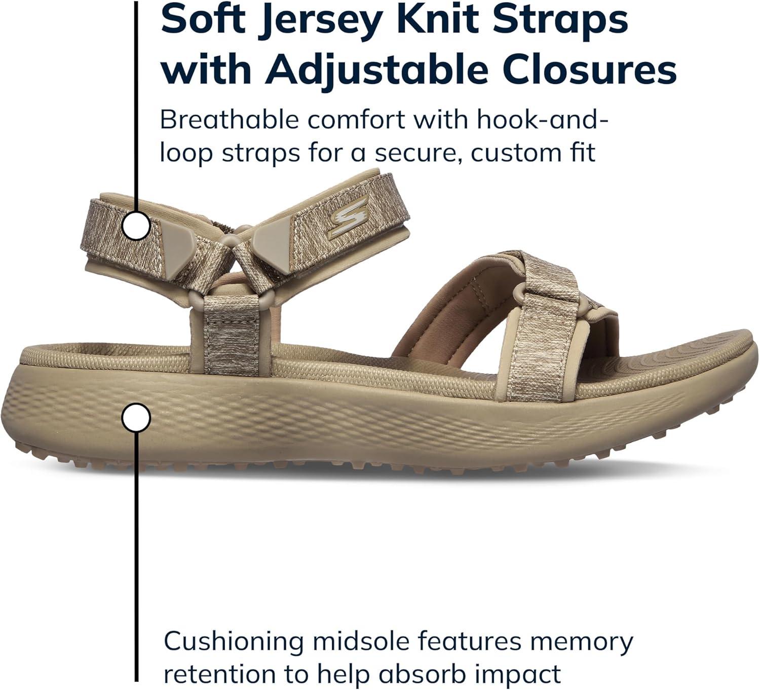 imageSkechers Womens 600 Spikeless Golf Sandals ShoeTaupe