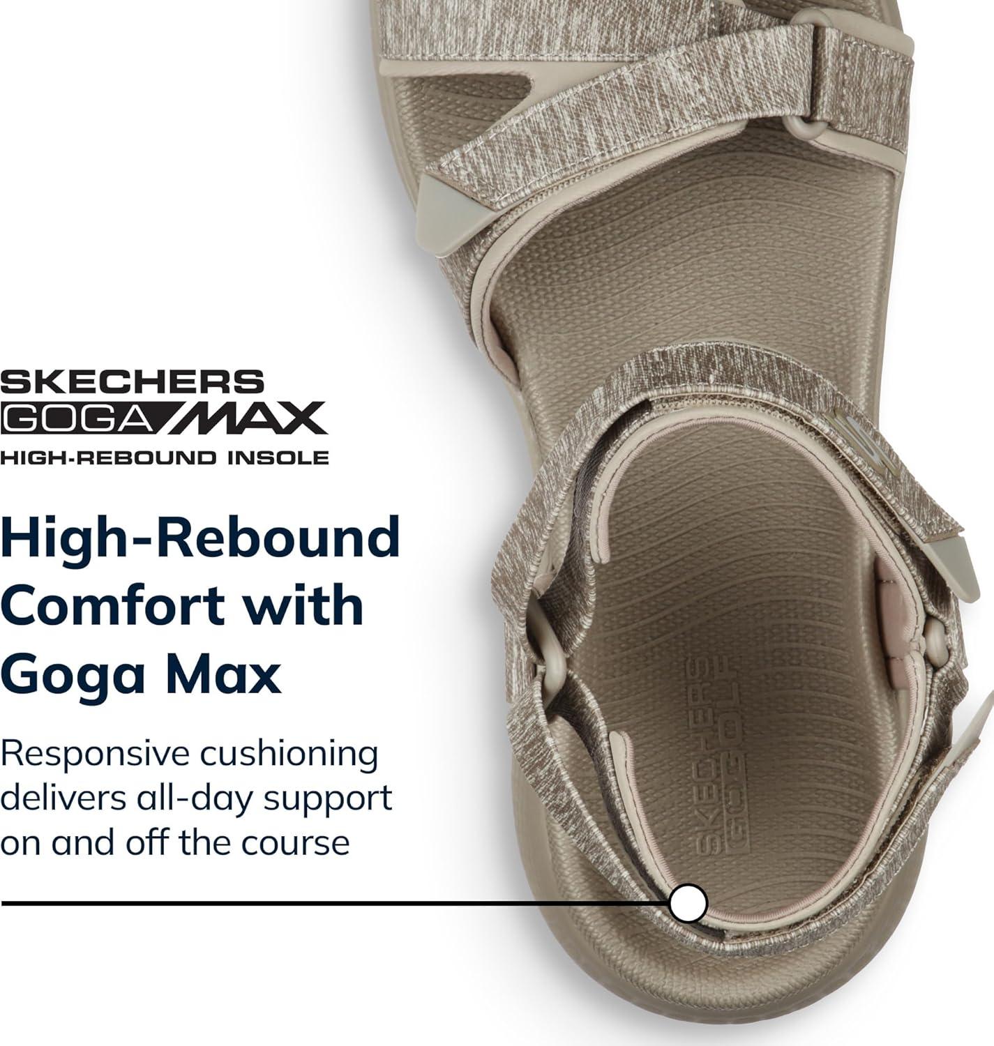 imageSkechers Womens 600 Spikeless Golf Sandals ShoeTaupe