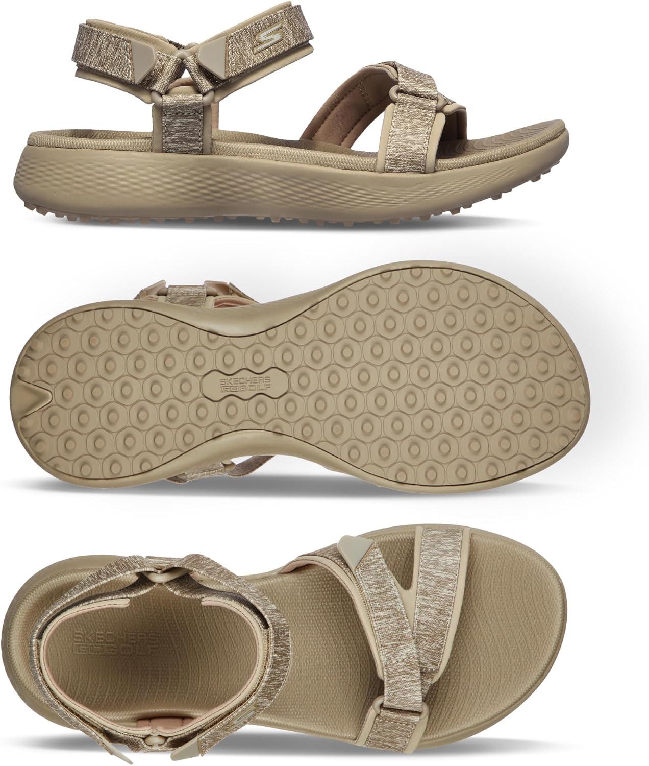 imageSkechers Womens 600 Spikeless Golf Sandals ShoeTaupe