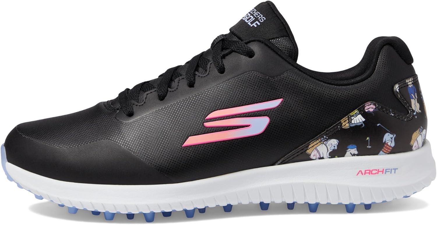 imageSkechers Womens Go Max Arch Fit Spikeless Golf Shoe SneakerBlack Dogs Waterproof