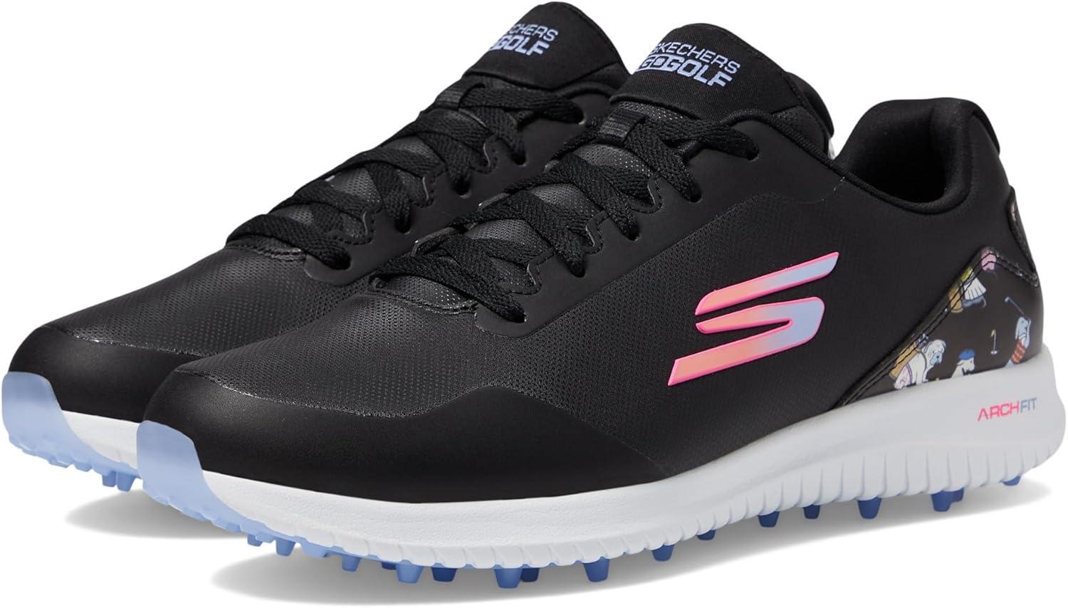 imageSkechers Womens Go Max Arch Fit Spikeless Golf Shoe SneakerBlack Dogs Waterproof