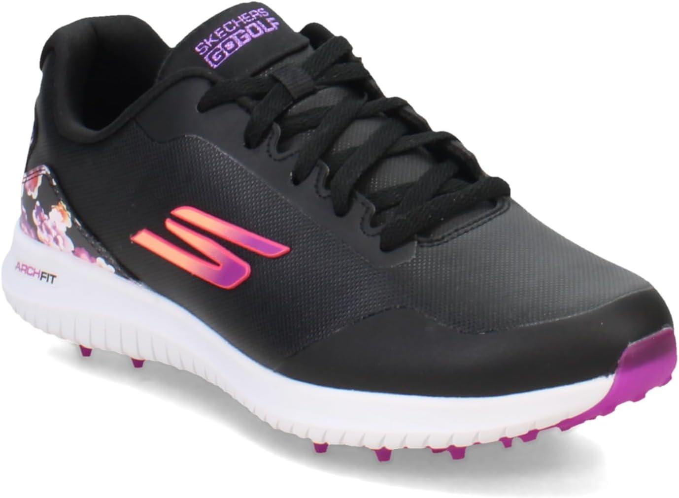 imageSkechers Womens Go Max Arch Fit Spikeless Golf Shoe SneakerBlack Floral Waterproof