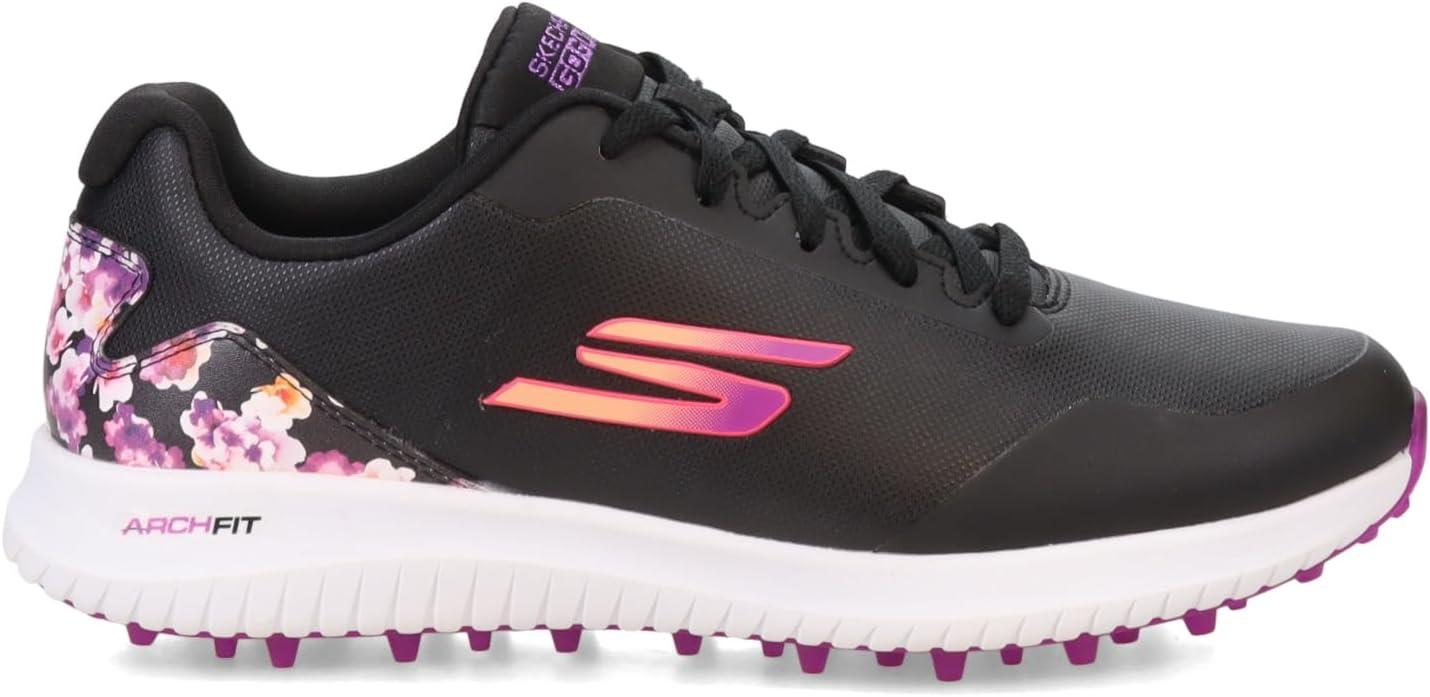 imageSkechers Womens Go Max Arch Fit Spikeless Golf Shoe SneakerBlack Floral Waterproof