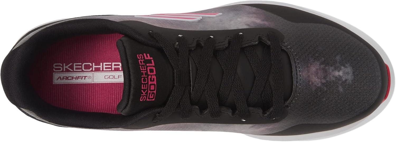 imageSkechers Womens Go Max Arch Fit Spikeless Golf Shoe SneakerBlackPink Splash Waterproof