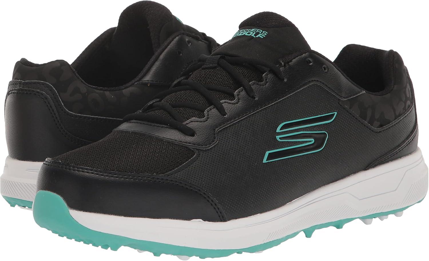 imageSkechers Womens Go Max Arch Fit Spikeless Golf Shoe SneakerBlackTurquoise