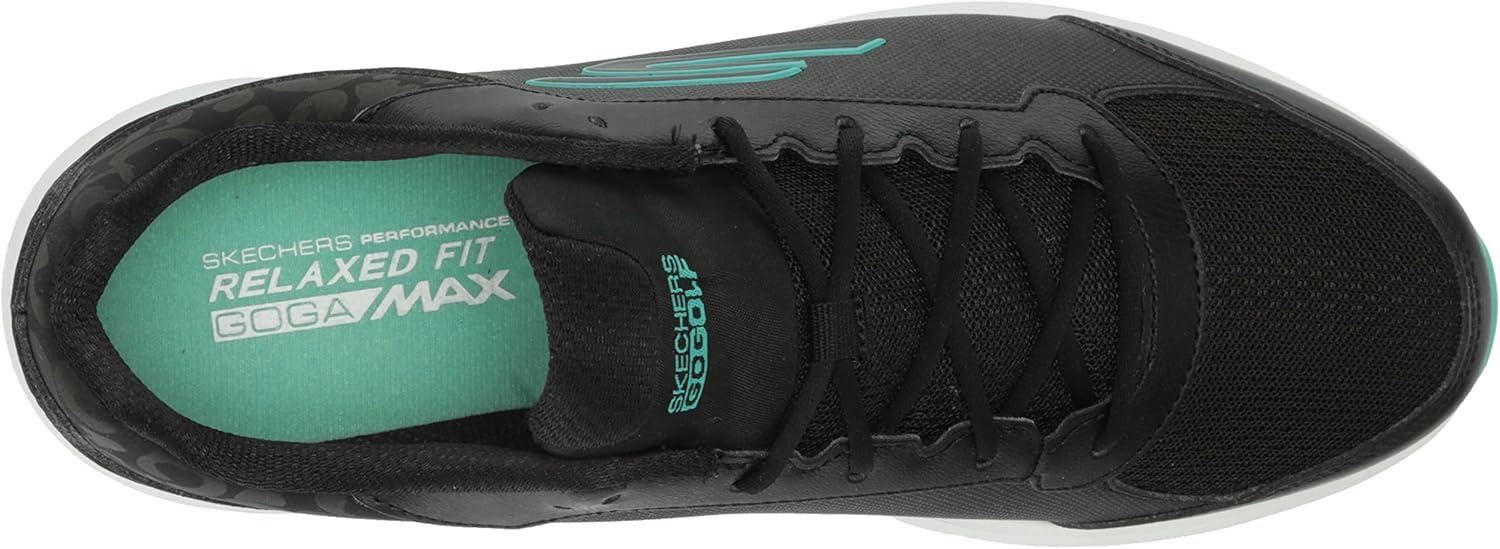 imageSkechers Womens Go Max Arch Fit Spikeless Golf Shoe SneakerBlackTurquoise