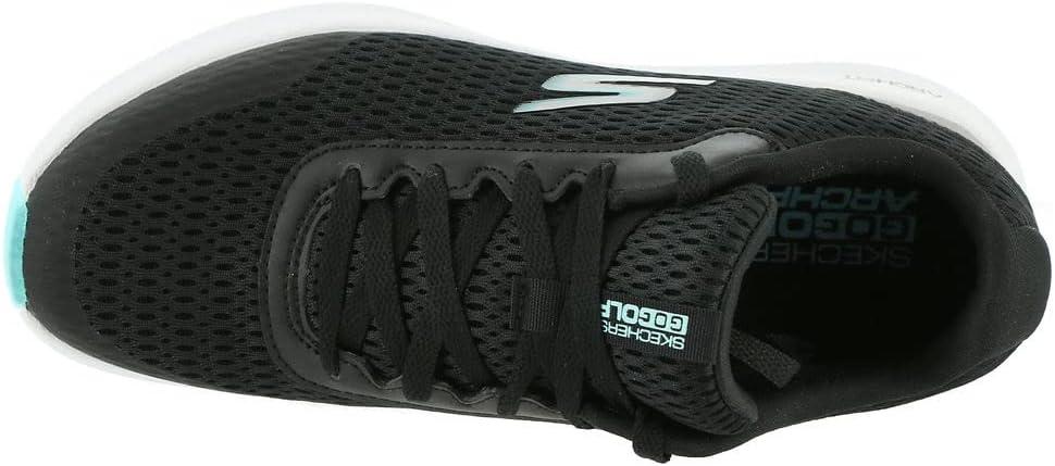 imageSkechers Womens Go Max Arch Fit Spikeless Golf Shoe SneakerBlackTurquoise Mesh