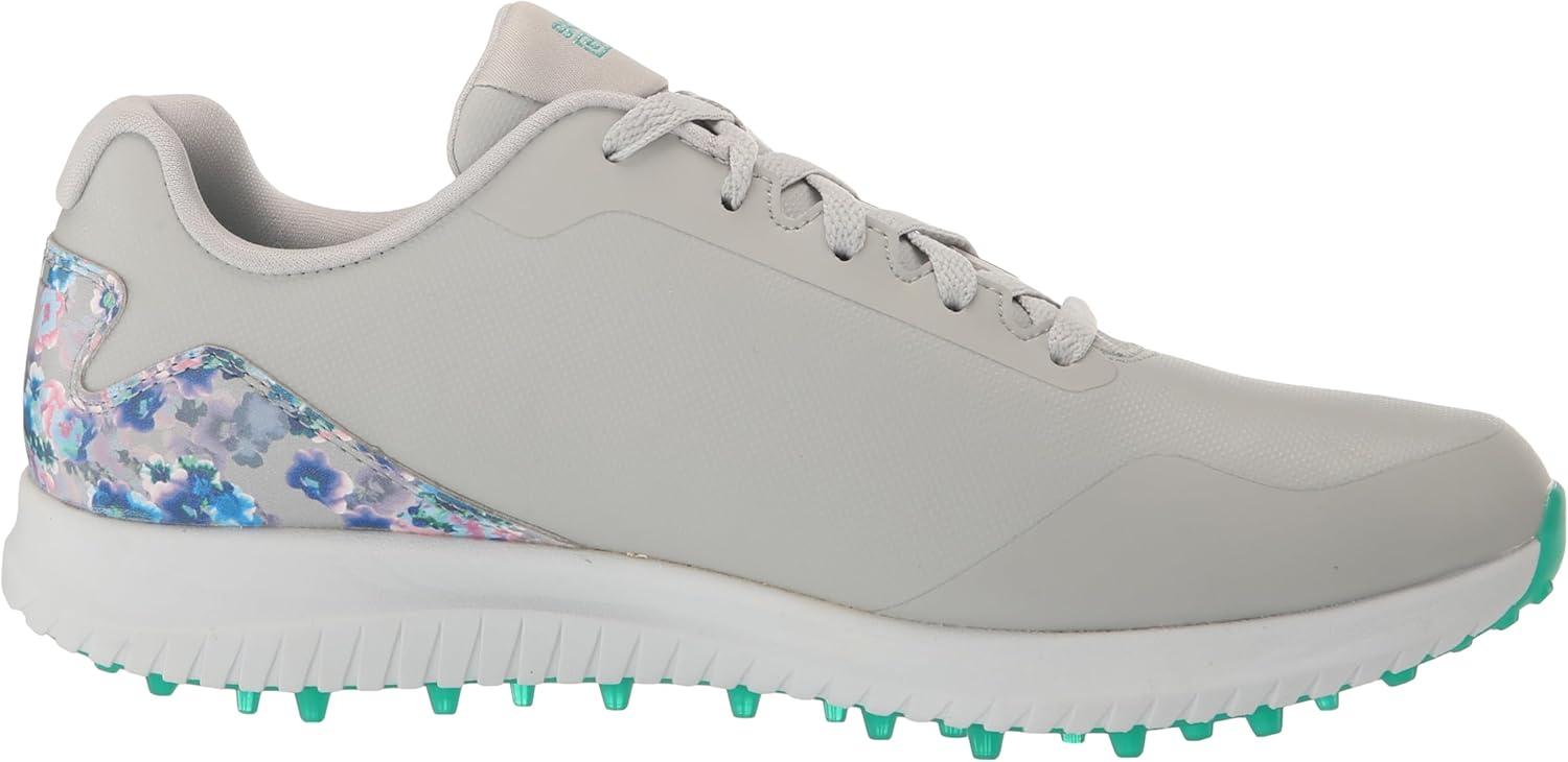 imageSkechers Womens Go Max Arch Fit Spikeless Golf Shoe SneakerGray Floral Waterproof