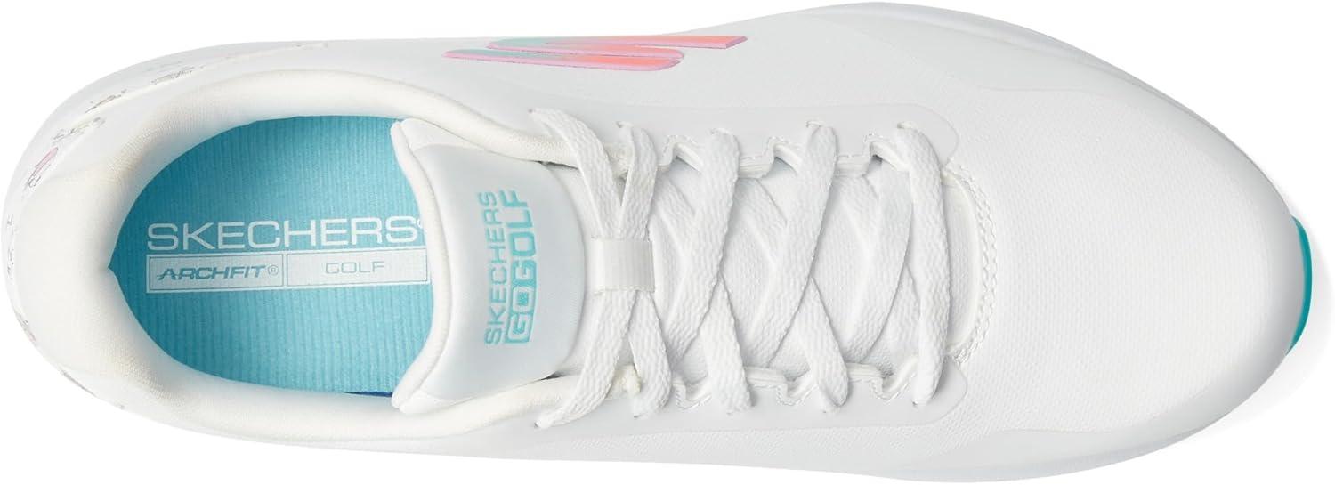 imageSkechers Womens Go Max Arch Fit Spikeless Golf Shoe SneakerWhite Dogs Waterproof