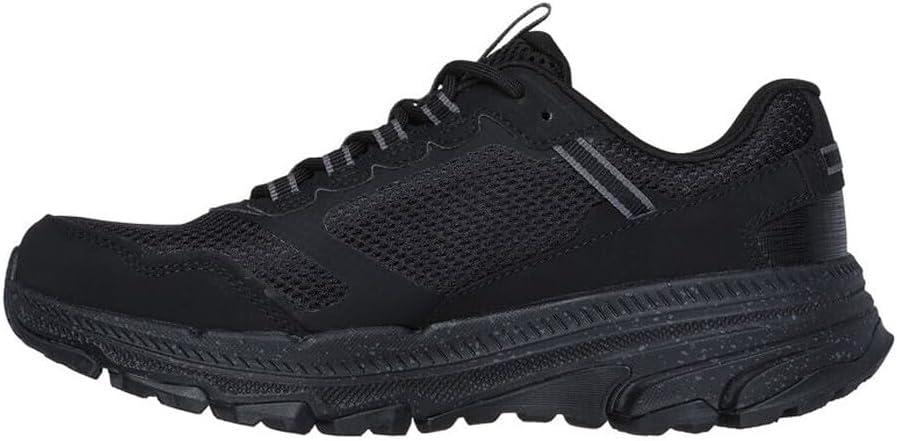imageSkechers Womens Go Run Trail Altitude 20 Ravine Womens Trail Running ShoesBlack Leather Black Trim