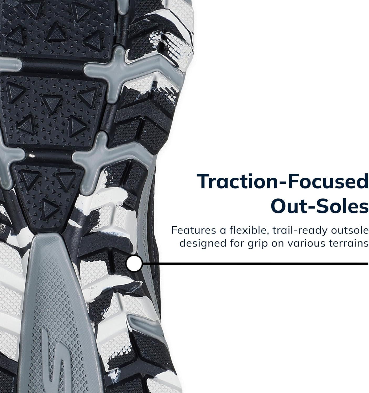 imageSkechers Womens Go Run Trail Altitude 20 Ravine Womens Trail Running ShoesBlackGrey