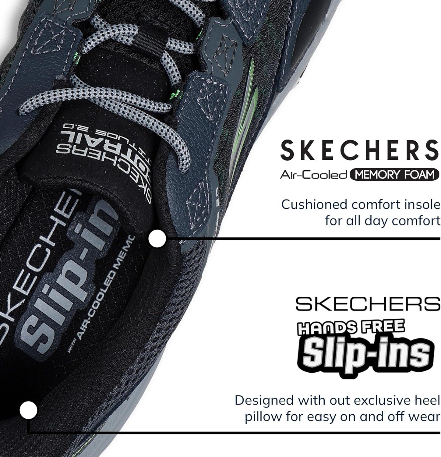 imageSkechers Womens Go Run Trail Altitude 20 Ravine Womens Trail Running ShoesBlackGrey