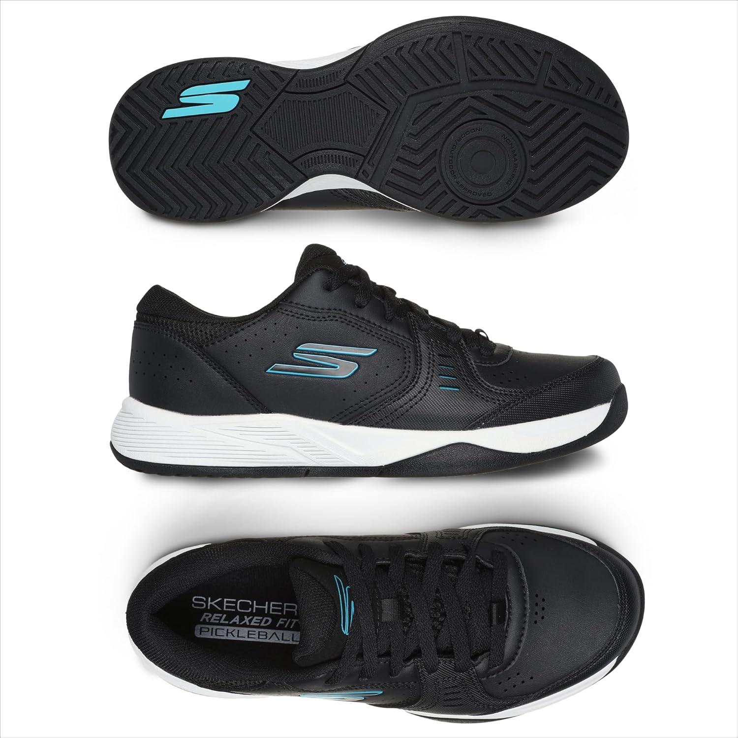 imageSkechers Womens Go Train Viper Court Smash PickleballSneakerBlackBlue