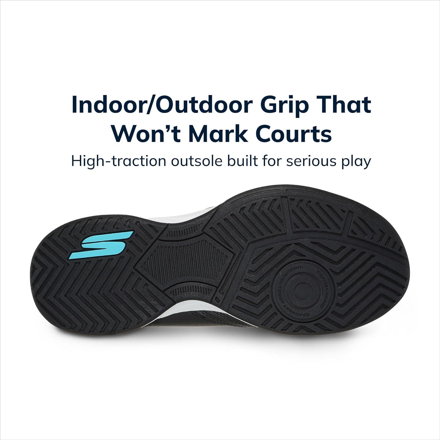 imageSkechers Womens Go Train Viper Court Smash PickleballSneakerBlackBlue