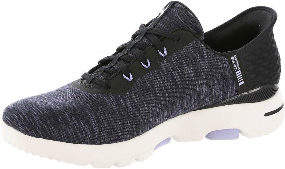 imageSkechers Womens Go Walk 5 Relaxed Fit Slipin Golf ShoeSneakerBlackLavender