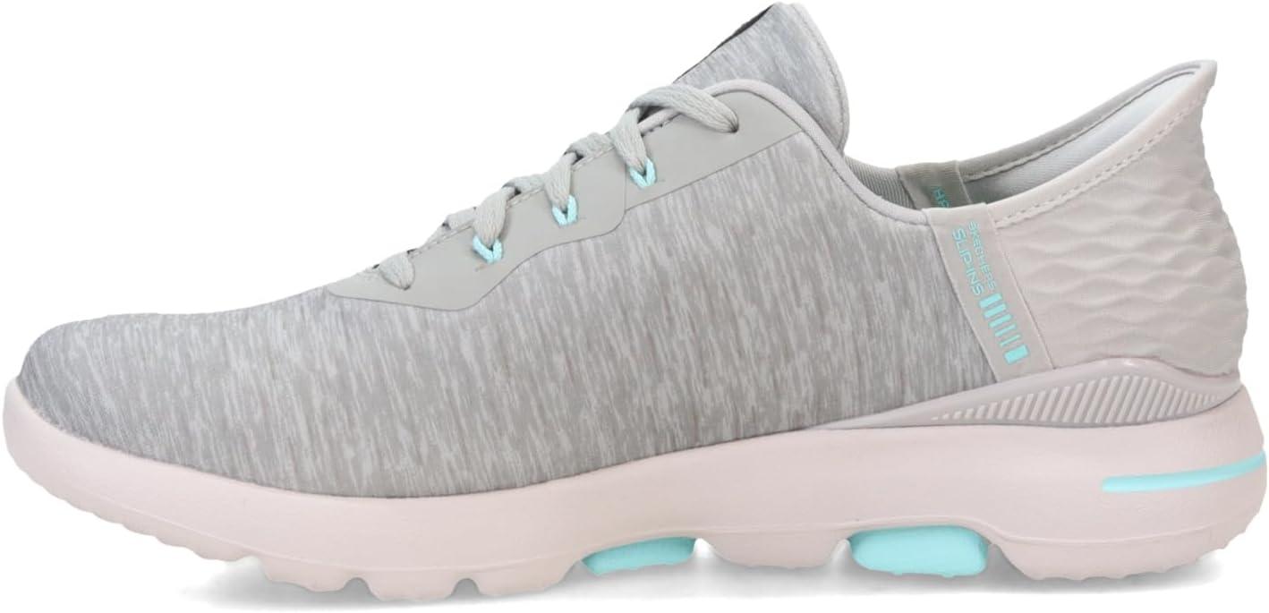 imageSkechers Womens Go Walk 5 Relaxed Fit Slipin Golf ShoeSneakerGrayAqua
