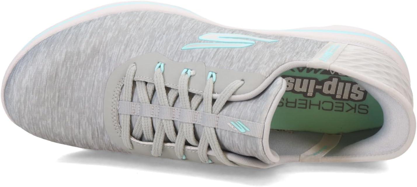 imageSkechers Womens Go Walk 5 Relaxed Fit Slipin Golf ShoeSneakerGrayAqua