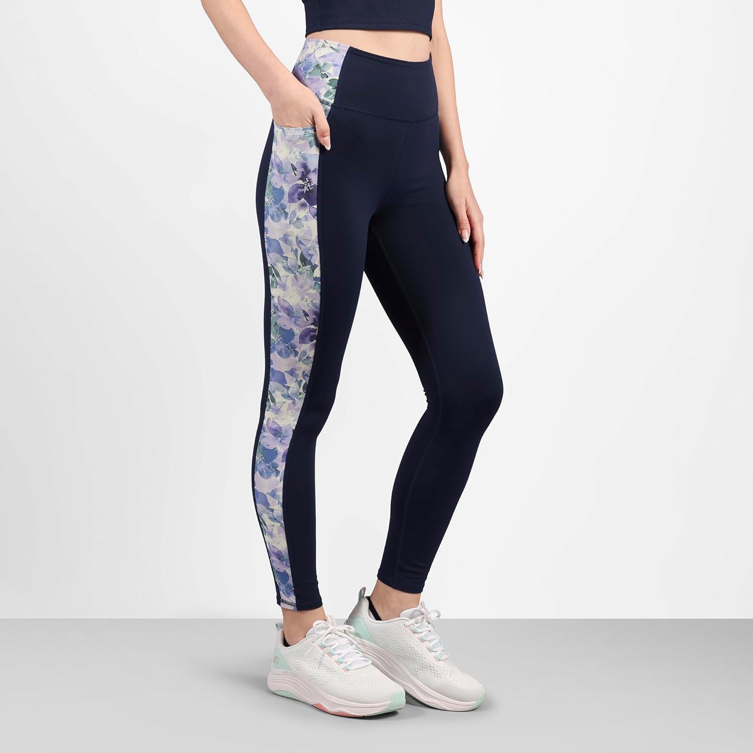 imageSkechers Womens Go Walk High Waisted LeggingBlue Seascape Floral