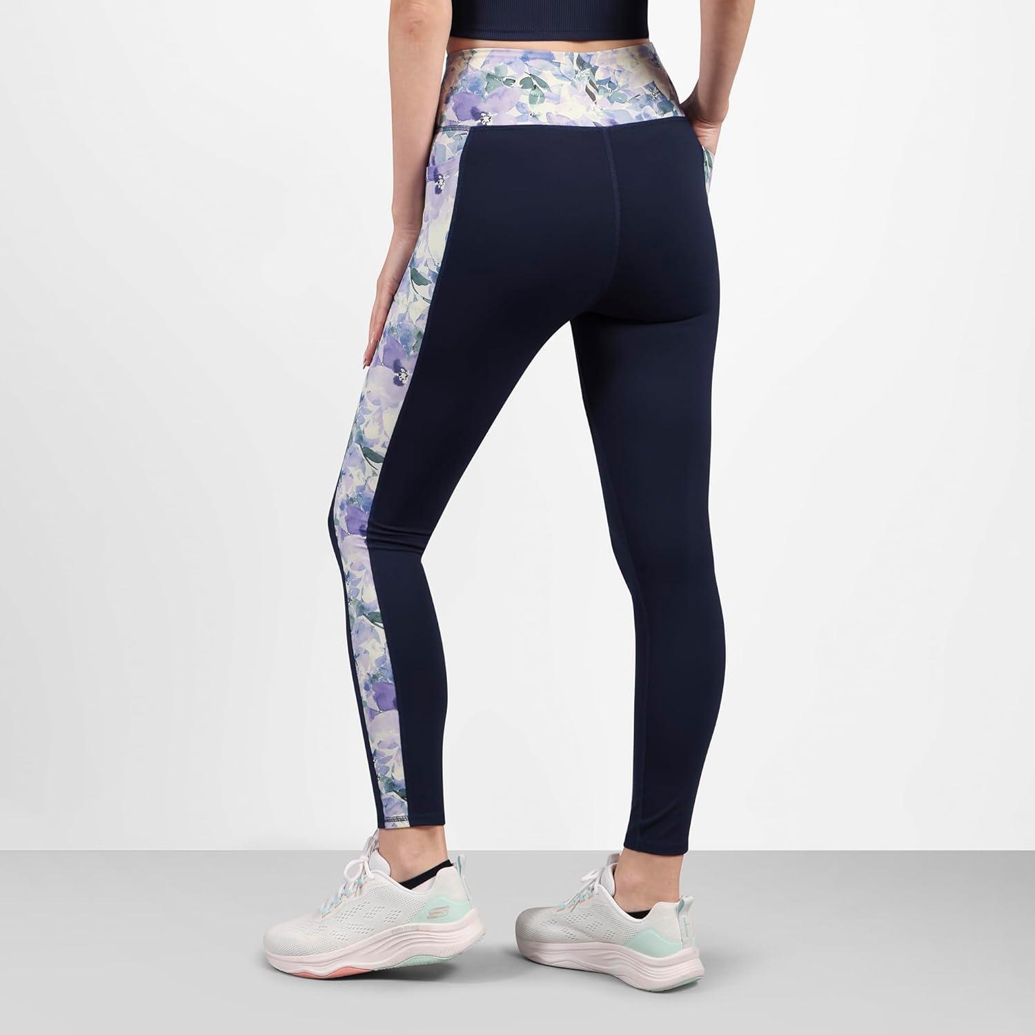 imageSkechers Womens Go Walk High Waisted LeggingBlue Seascape Floral