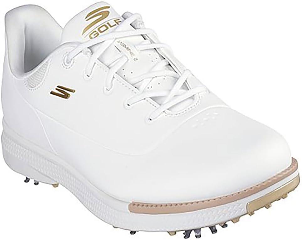 imageSkechers Womens Jasmine Waterproof Golf Shoe SneakerWhiteGold