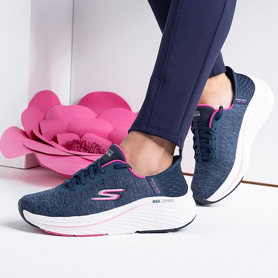 imageSkechers Womens Max Cushioning Elite 20 Prevail Hands Free SlipinsNavyPink