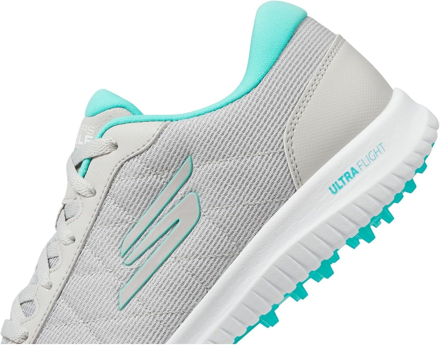 imageSkechers Womens Max Fairway 4 Spikeless Golf ShoeGrayTurquoise