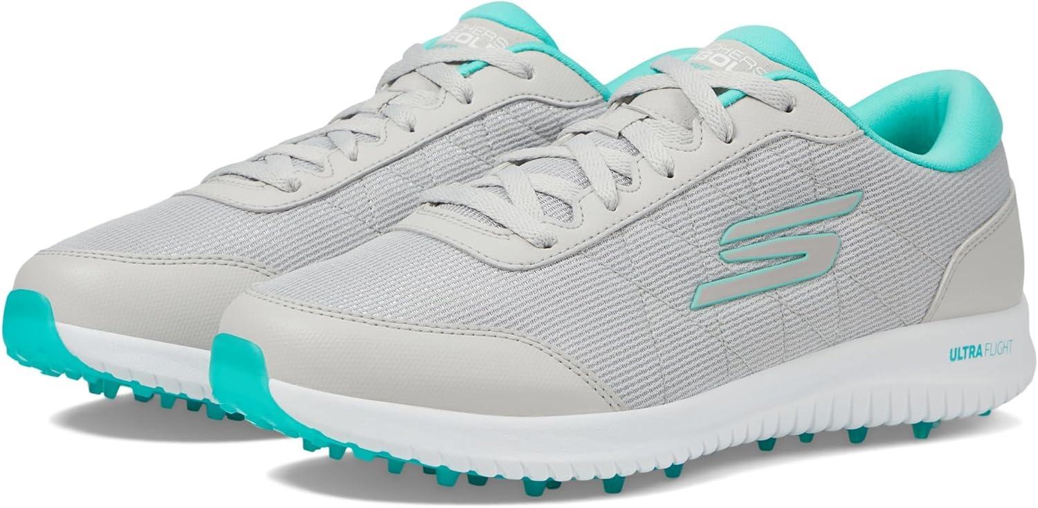 imageSkechers Womens Max Fairway 4 Spikeless Golf ShoeGrayTurquoise