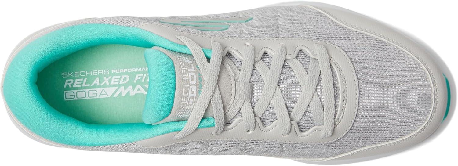 imageSkechers Womens Max Fairway 4 Spikeless Golf ShoeGrayTurquoise