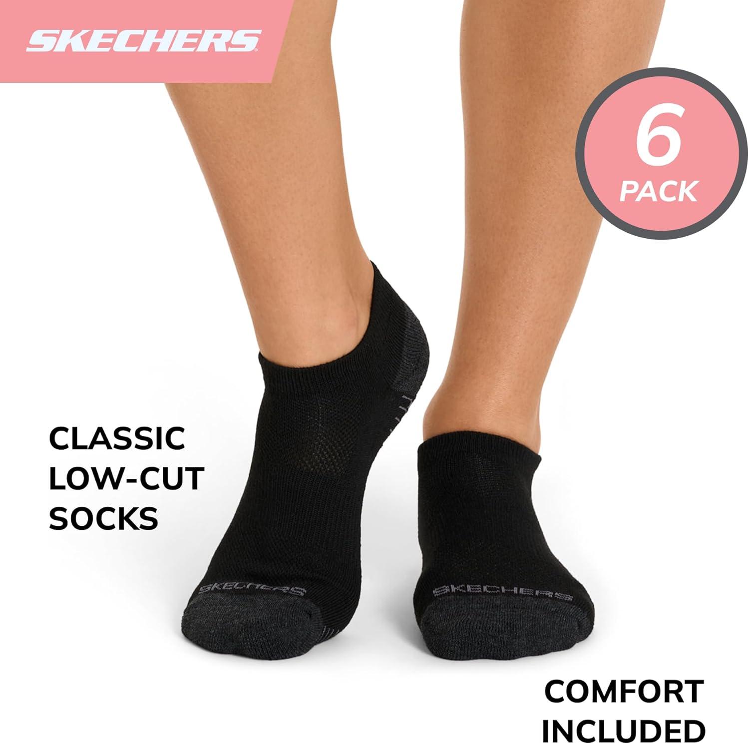 imageSkechers Womens Performance Low Cut Socks 6PackBlack
