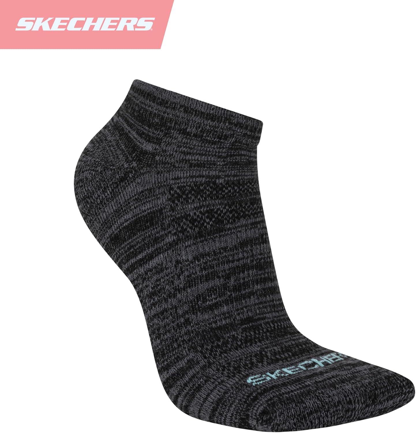 imageSkechers Womens Performance Low Cut Socks 6PackCharcoal Heather