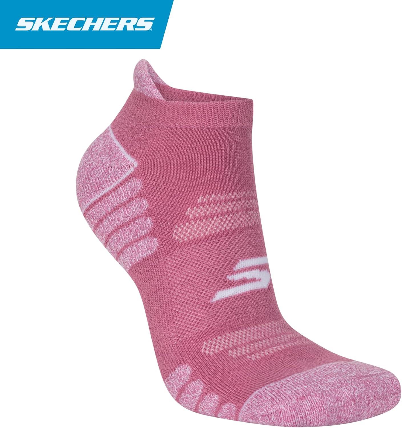imageSkechers Womens Performance Pickleball Low Cut Odor Control ampamp Mesh Ventilation Socks 3PackVelvet DustWhiteKnockout Pink