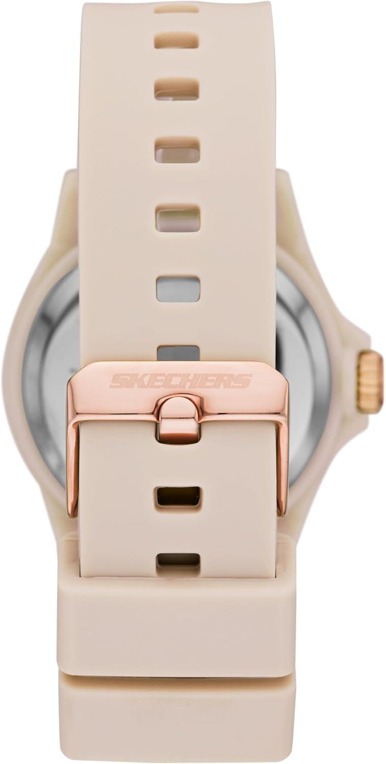 imageSkechers Womens Rosencrans Midsize Quartz ThreeHand Watch Color Blush Pink Model SR6172