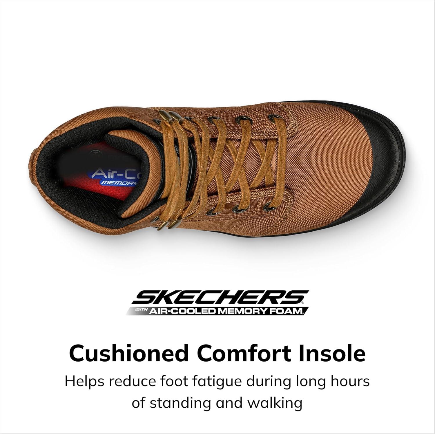 imageSkechers Womens Rotund Darragh Work LaceUp Boot Safety ToeRust