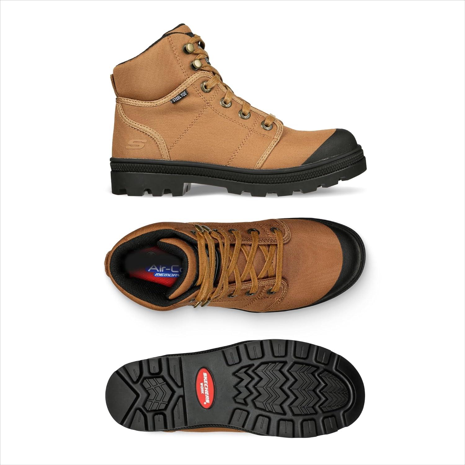 imageSkechers Womens Rotund Darragh Work LaceUp Boot Safety ToeRust