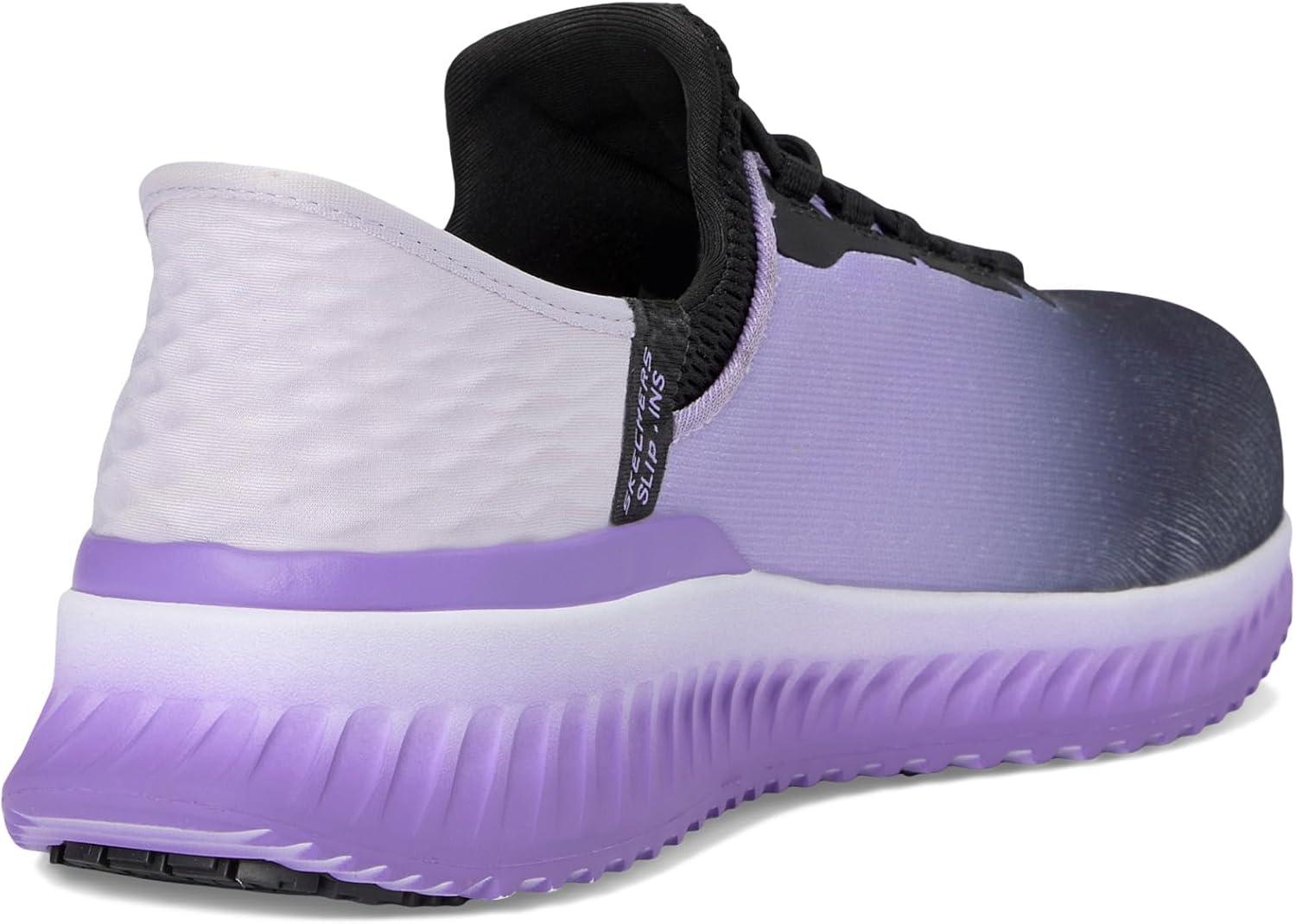 imageSkechers Womens Slipins Work Tilido Ombray Womens Slip Resistant Bungee SneakersBlackPurple