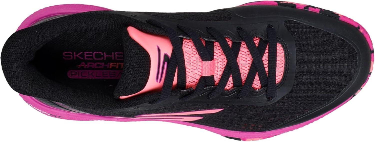 imageSkechers Womens Viper Court Pro Pickleball SneakerBlackHot Pink