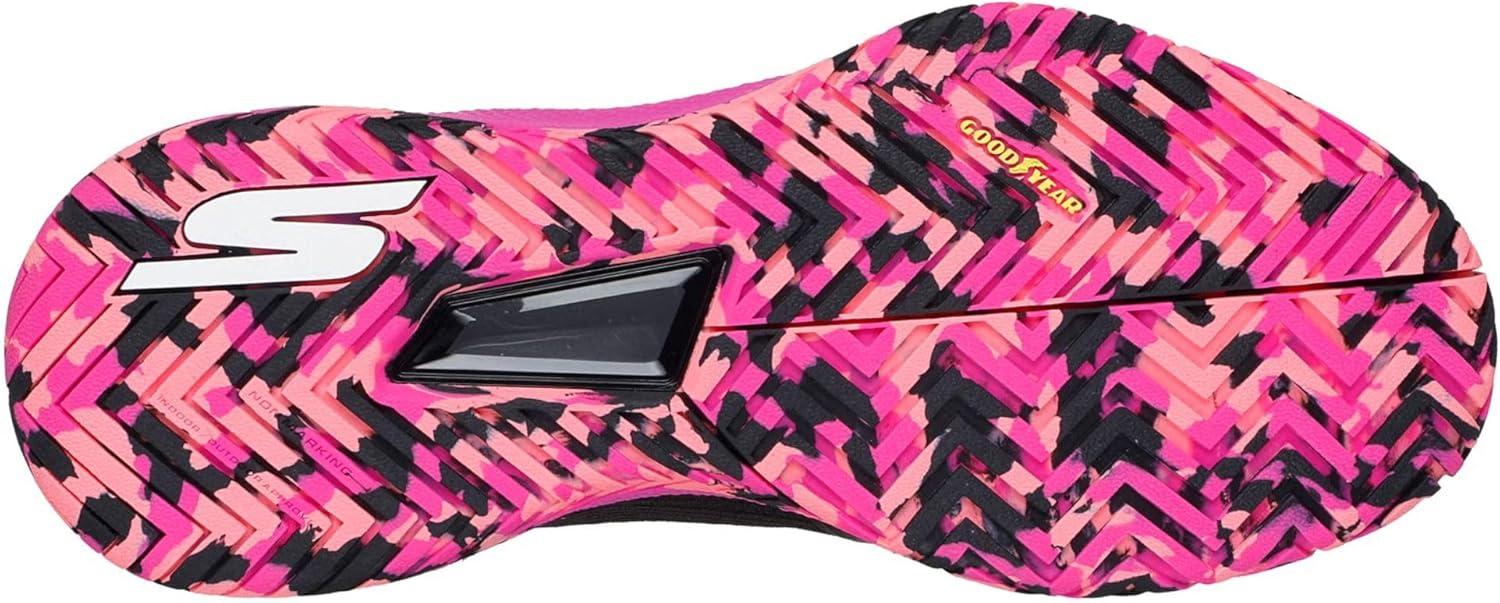 imageSkechers Womens Viper Court Pro Pickleball SneakerBlackHot Pink
