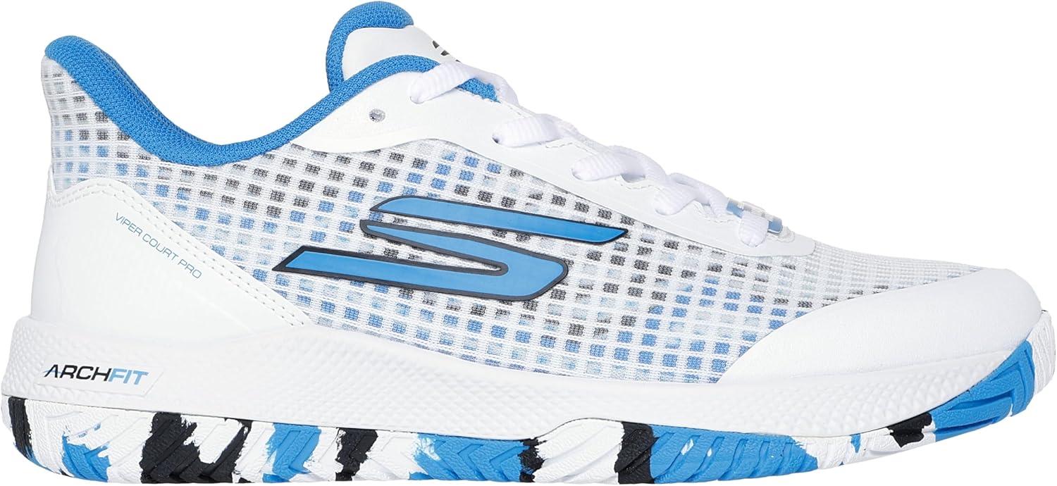 imageSkechers Womens Viper Court Pro Pickleball SneakerWhiteBlue