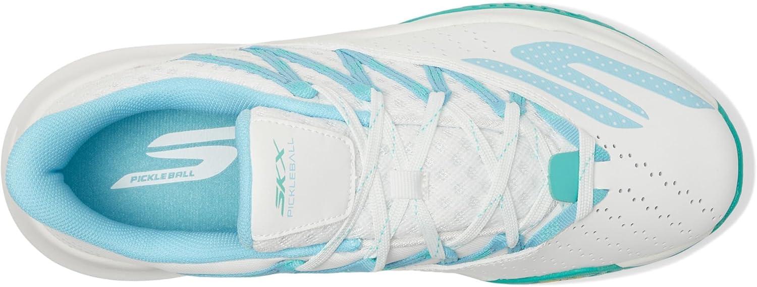 imageSkechers Womens Viper Court Rally Pickleball SneakerWhiteLight Blue