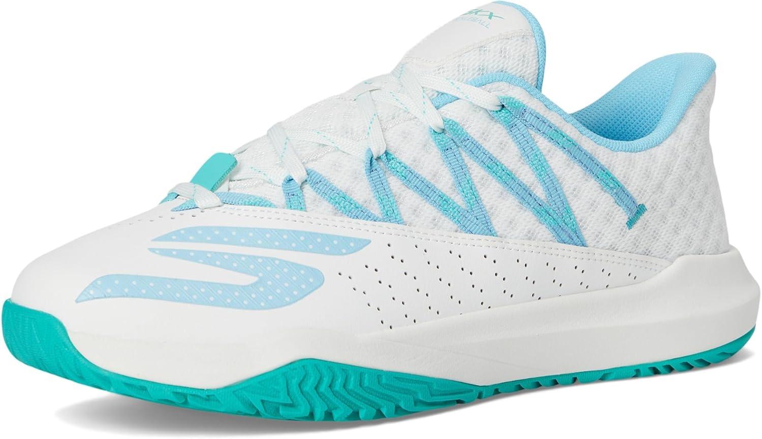 imageSkechers Womens Viper Court Rally Pickleball SneakerWhiteLight Blue