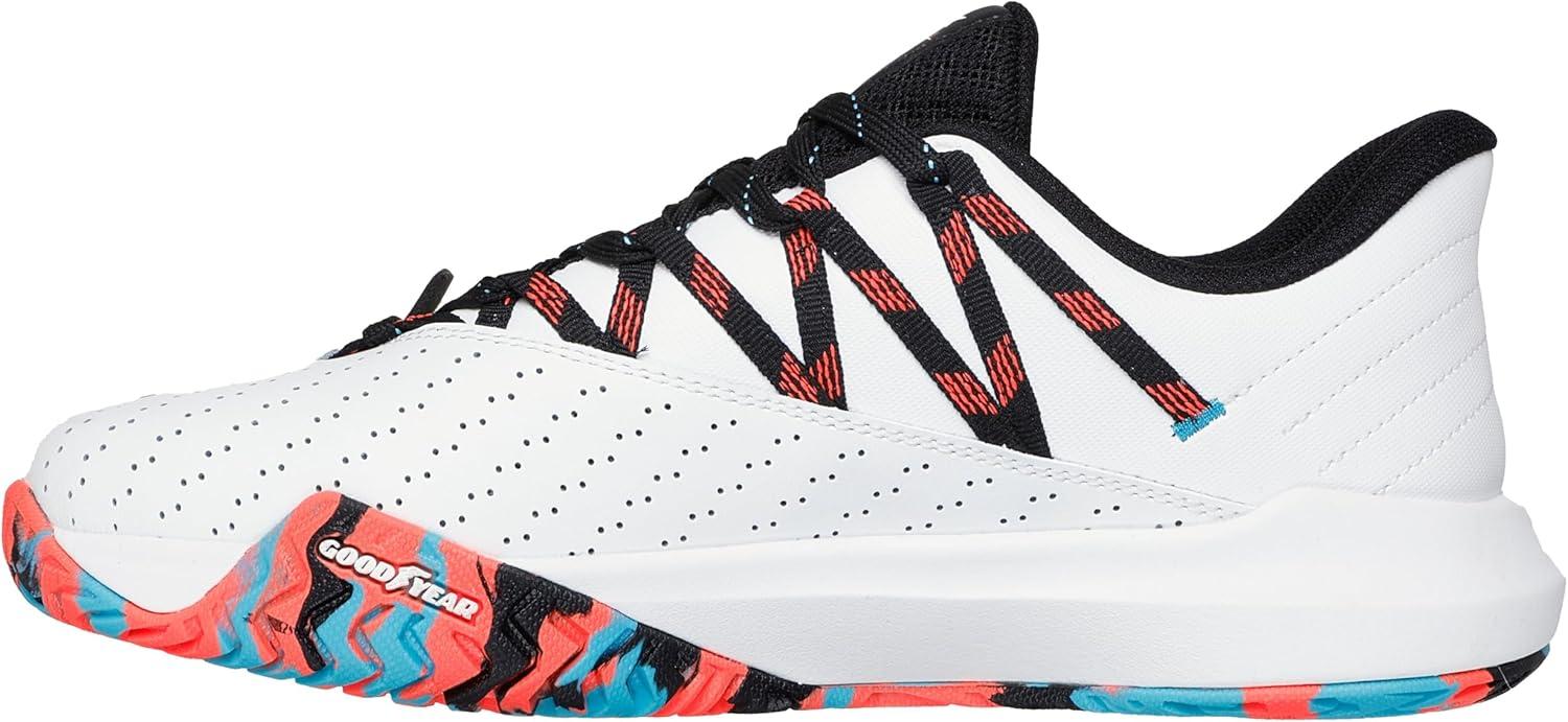 imageSkechers Womens Viper Court Rally Pickleball SneakerWhitePinkLight Blue